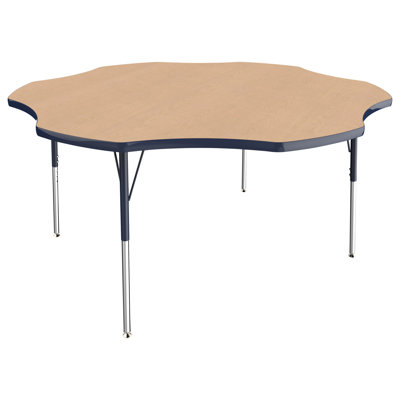 60" x 60" Flower T-Mold Activity Table with Adjustable Legs