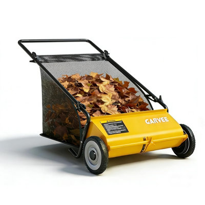 21-In Push Lawn Sweeper with 4-Brush System, 3.5 Cu. Ft. Hopper and Adjustable Height Control