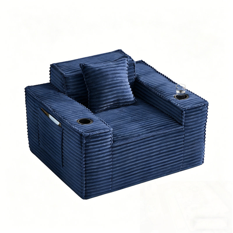PYRMONT avec coussin et coussin moelleux, Bleu