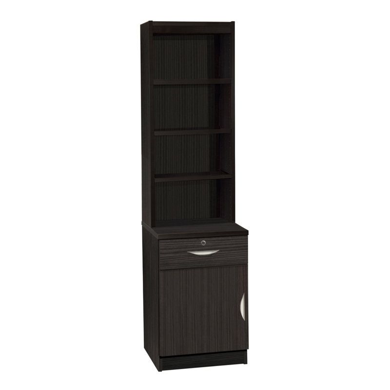 Remus 1 -Door 1 -Drawer Storage Cabinet, Black Havana