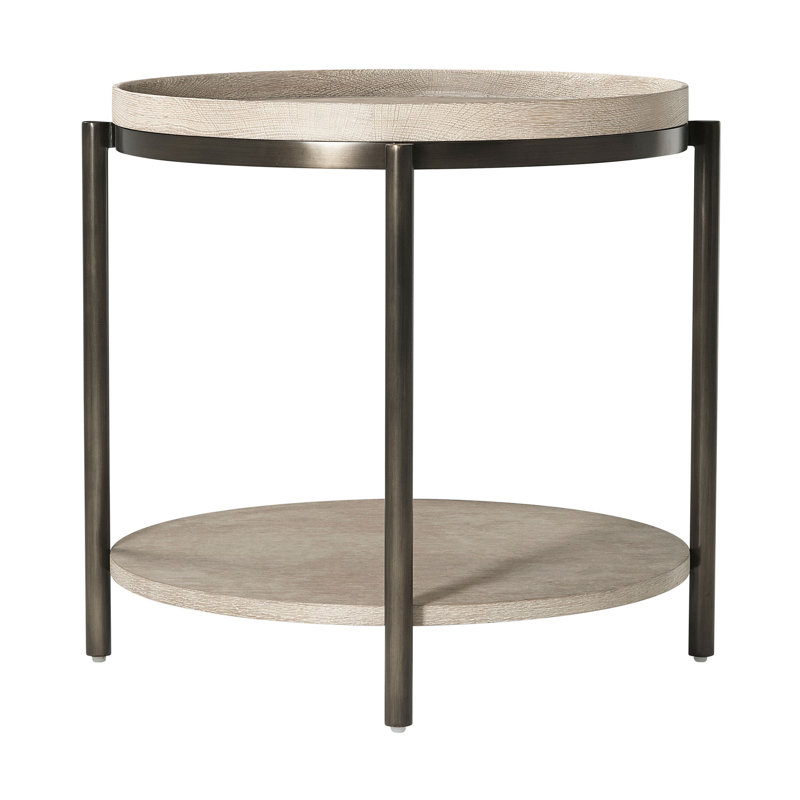 Repose Solid Wood End Table, Gray Oak, 22" H x 14.25" W x 14.25" D