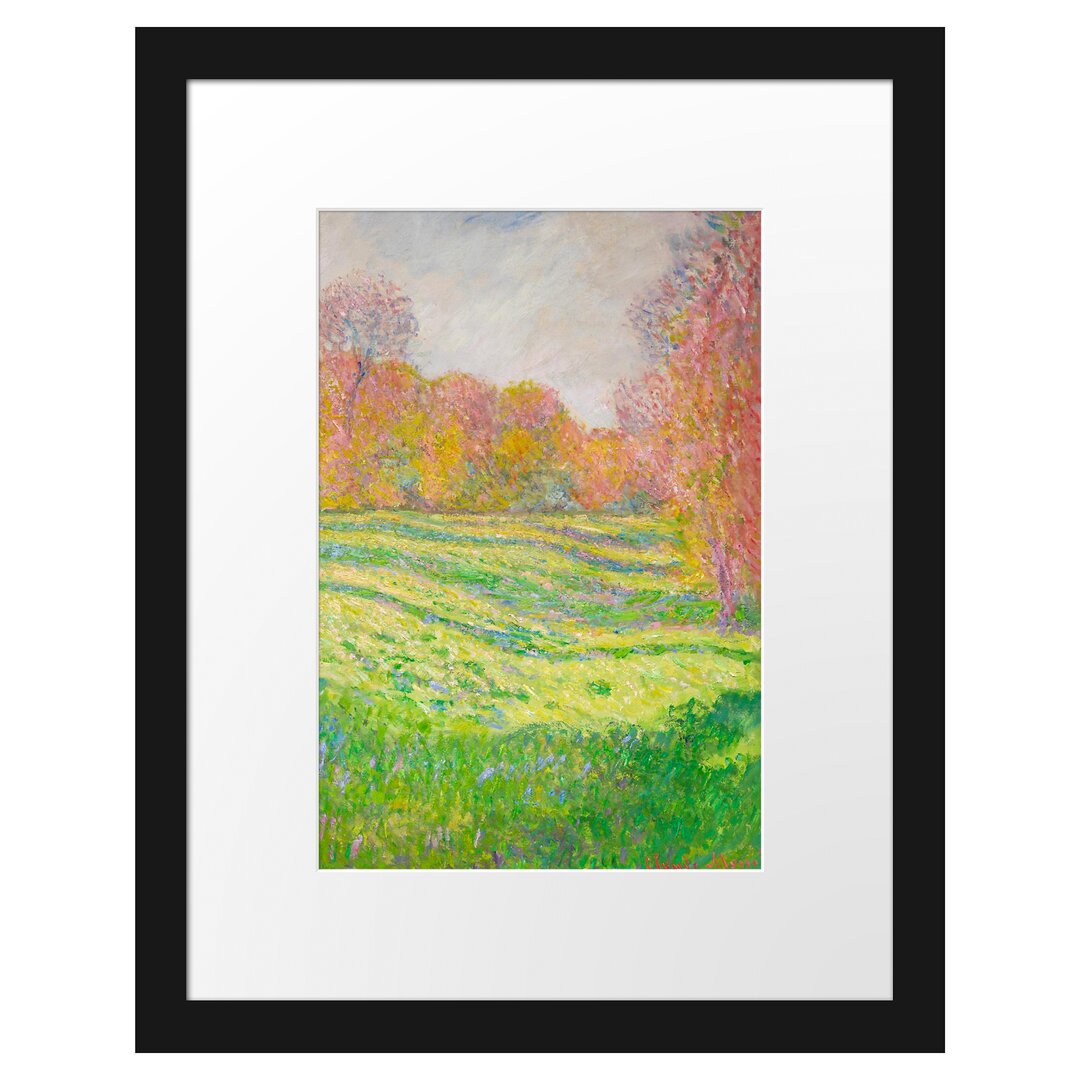 Gerahmter Kunstdruck Meadow in Giverny von Claude Monet