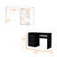 Bureau d'ordinateur San Diego, une tablette, finition noire