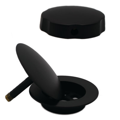 27" Cable Drive Pop-Up Bathtub Drain Trim with Poly Pipe Assembly and Rotary Overflow Cover