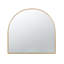 Miroir décoratif arqué 33 "x 31" avec cadre en fer doré, mur pour salle de bain, chambre à coucher, vestibule, manteau de cheminée, miroir