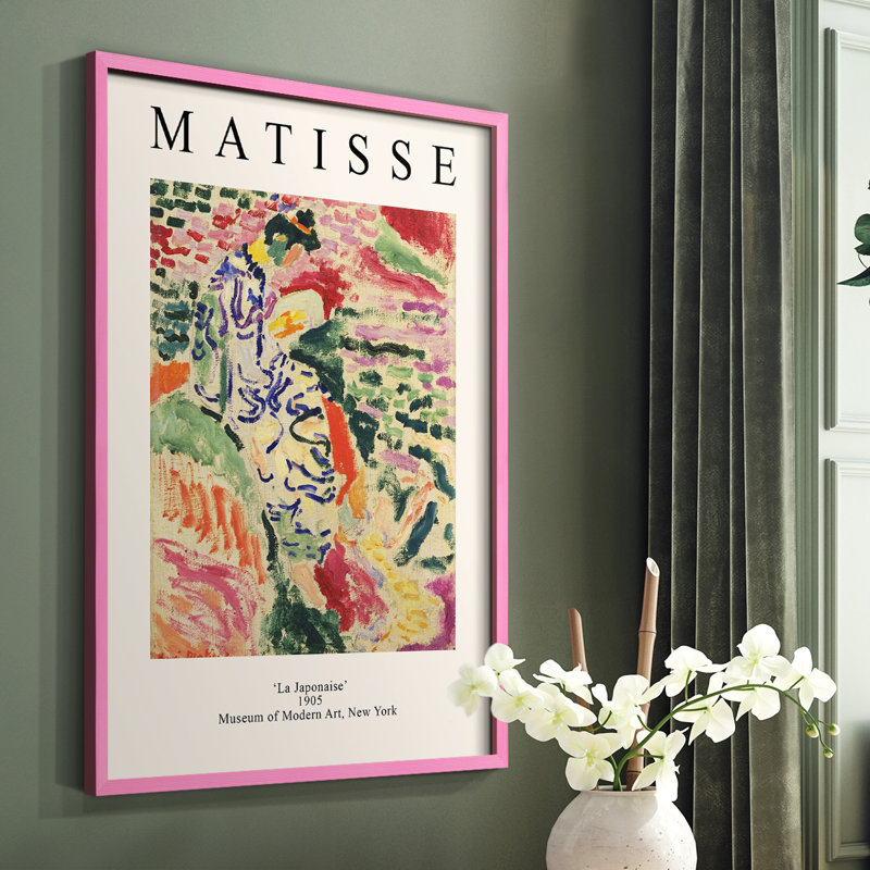 Matisse CCIII Framed Print - Solid Wood, Pink, 10" H x 8" W