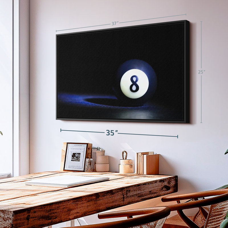 8 Ball Canvas Print, 13" H x 19" W