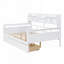 Lit de jour, support en lattes de bois, avec tablette de chevet et deux tiroirs-1823520455-1833513684