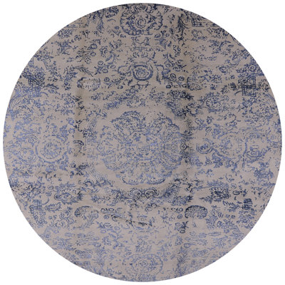 Tapis oriental taupe / bleu Hunziker