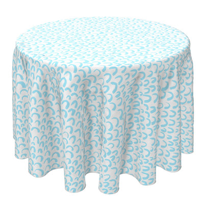 Fabric Textile Products, Inc. Round Tablecloth, 100% Cotton, 60 Round", Light Blue Simple Sketch
