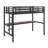 Metal Loft Bed With Power Outlet And LED Lighted, Space-Saving