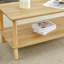 Table basse moderne à 2 niveaux pour meubles de salon, table centrale rectangulaire avec tablette de rangement ouverte, pieds arrondis en caoutchouc, stable et durable, assemblage facile