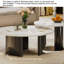 Table basse ronde moderne en pierre micro-cristalline-1052574491