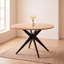 Table de salle à manger ronde de 114 cm (45 po) pour 2 à 4 personnes, table de cuisine/salle à manger en bois avec pieds en fer de 3 cm (1,18 po) d'épaisseur, table ronde peu encombrante pour coin lecture ou salon.-1093503035