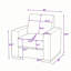 Fauteuil d'appoint carré rembourré-1598712744