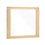 Miroir de commode Kery, cadre rectangulaire, bois brun naturel, 37 x 41