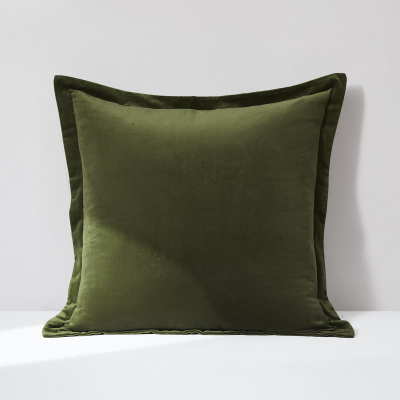 Housse de coussin en coton Terran, Vert
