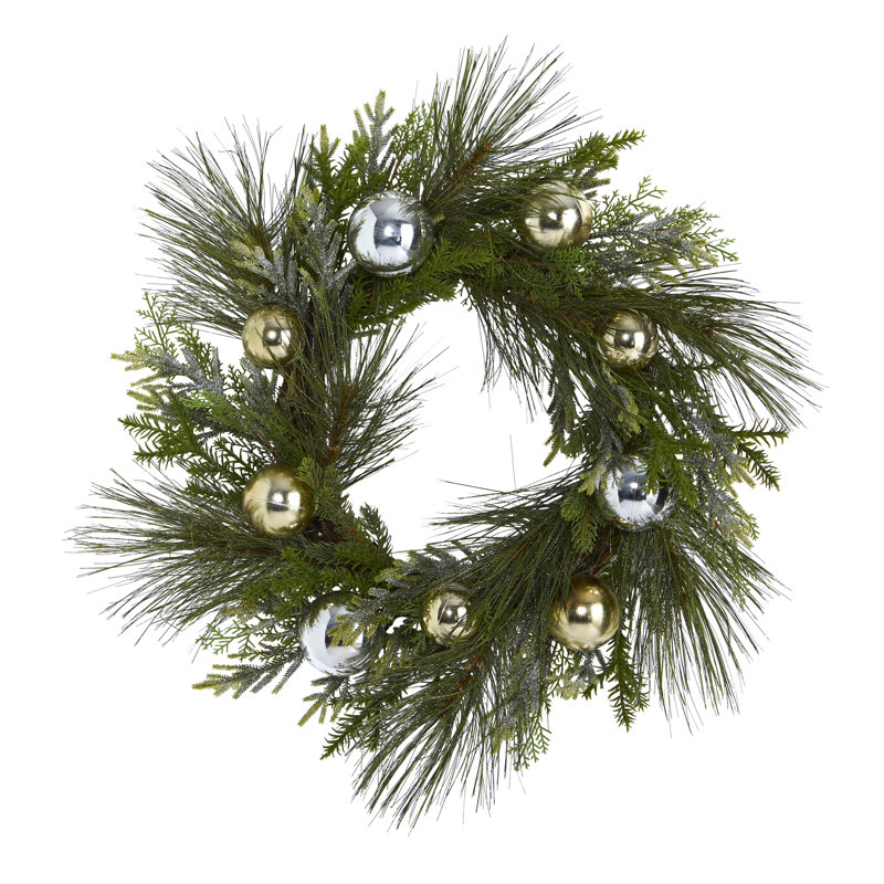 Faux Pine Plastic 26'' Wreath