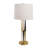 Meacham 1 Light Gold Table Lamp With White Shade