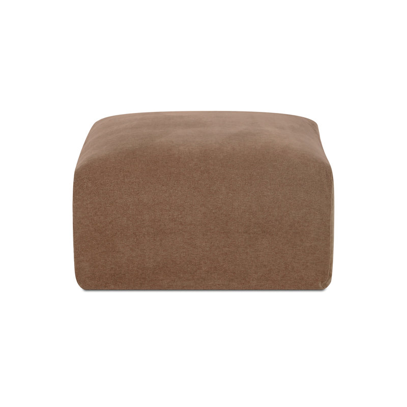 Repose-pieds rembourré 34 po Wilde, Toile crème crème