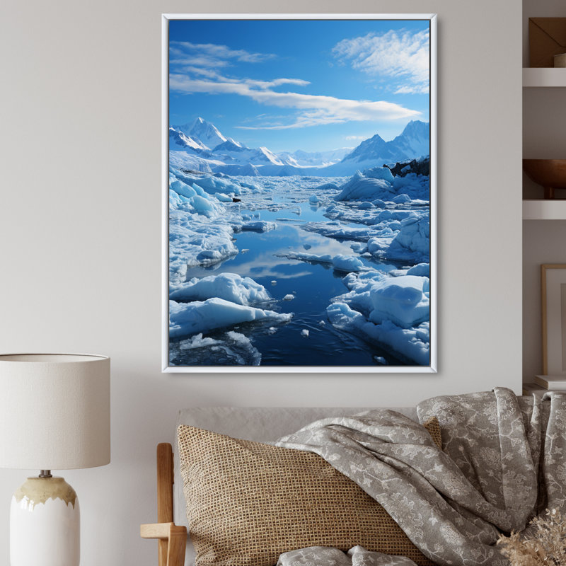 Paysage et nature, impressions sur toile, Cadre flottant blanc, H 40 po x l 30 po x P 1,5 po