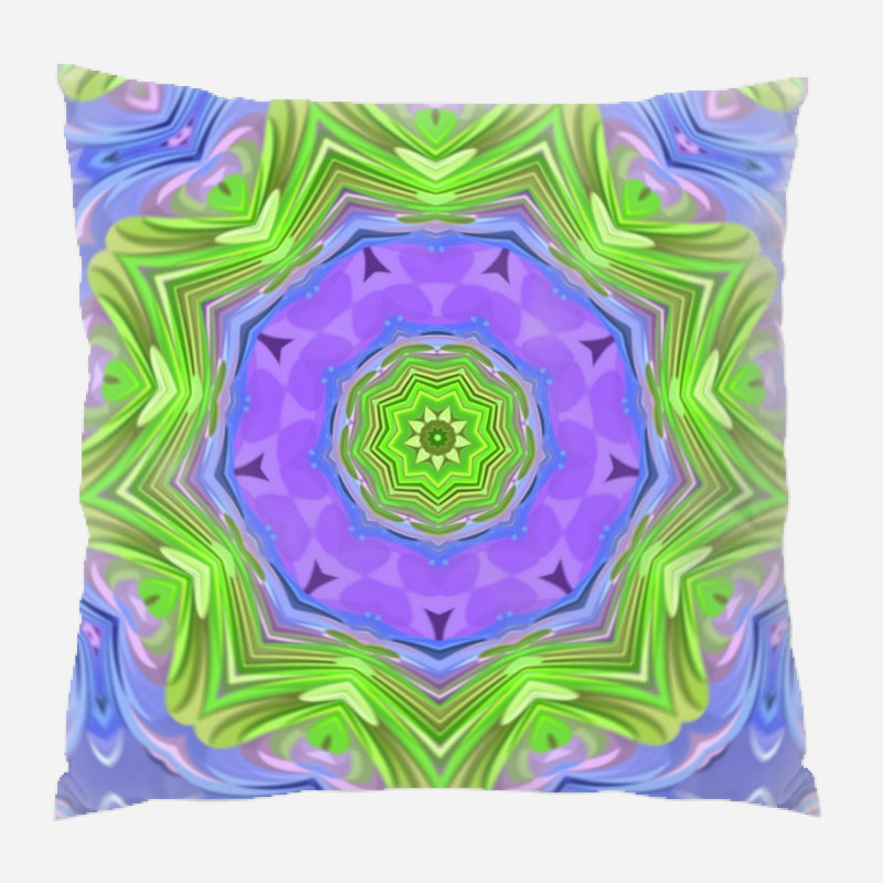 Abstract Geometric Microsuede Reversible Throw Pillow