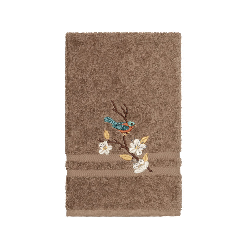 Spring Time Turkish Cotton Midweight Hand Towel, Latte