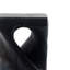 MGO Twist Shape Side Table, Wood-Like Texture, Black Colour