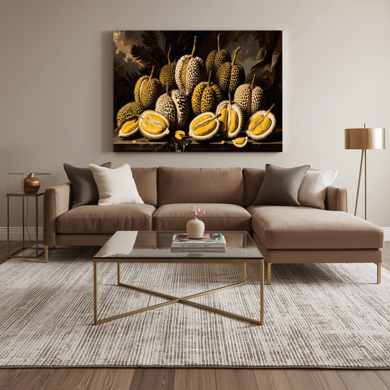 Art mural sur toile brun, H 12 po x l 18 po