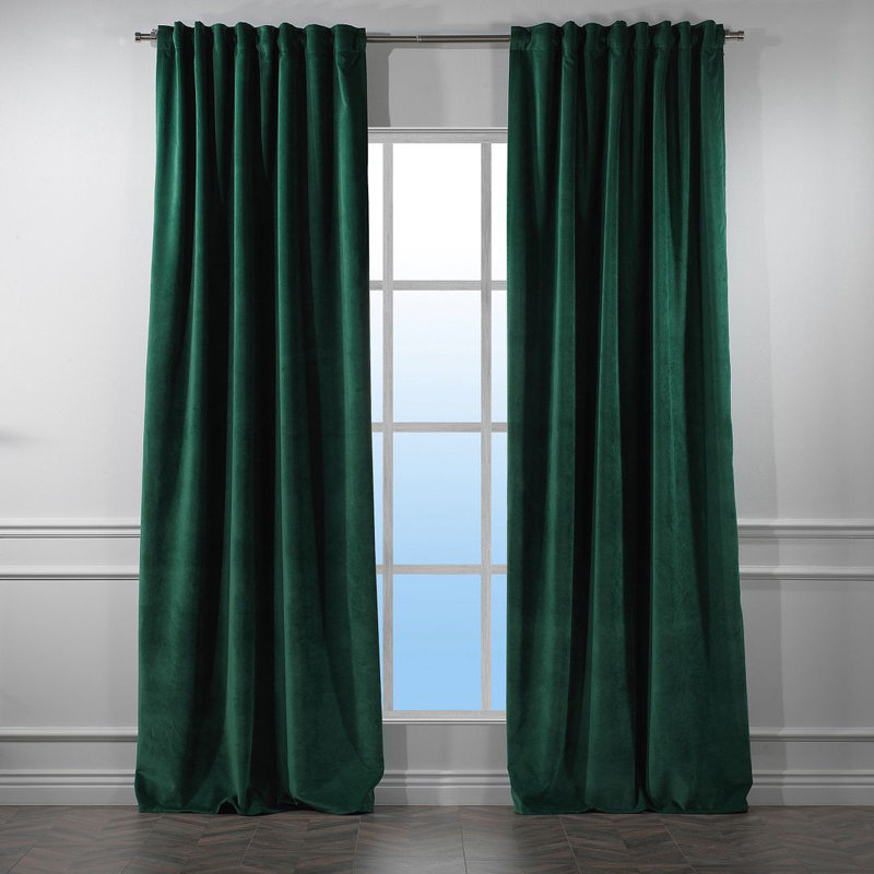 Panneau simple décoratif extra large en velours mat sur mesure, 33 Jungle Profond, L 52 po x L 144 po