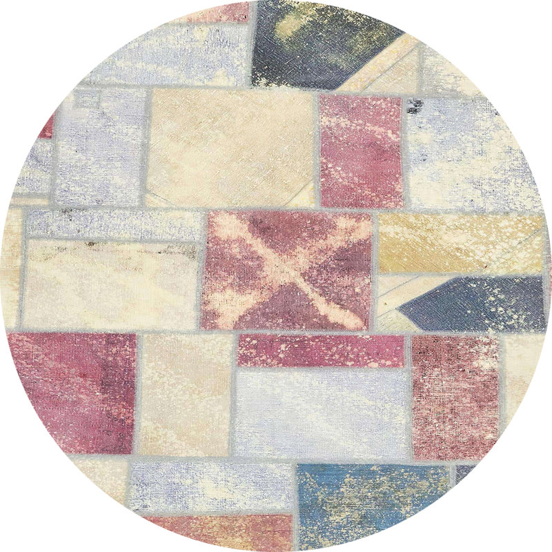 Abstract Indoor Rug, Round 8'