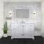 Ensemble de meuble-lavabo double avec comptoir en quartz et robinet
