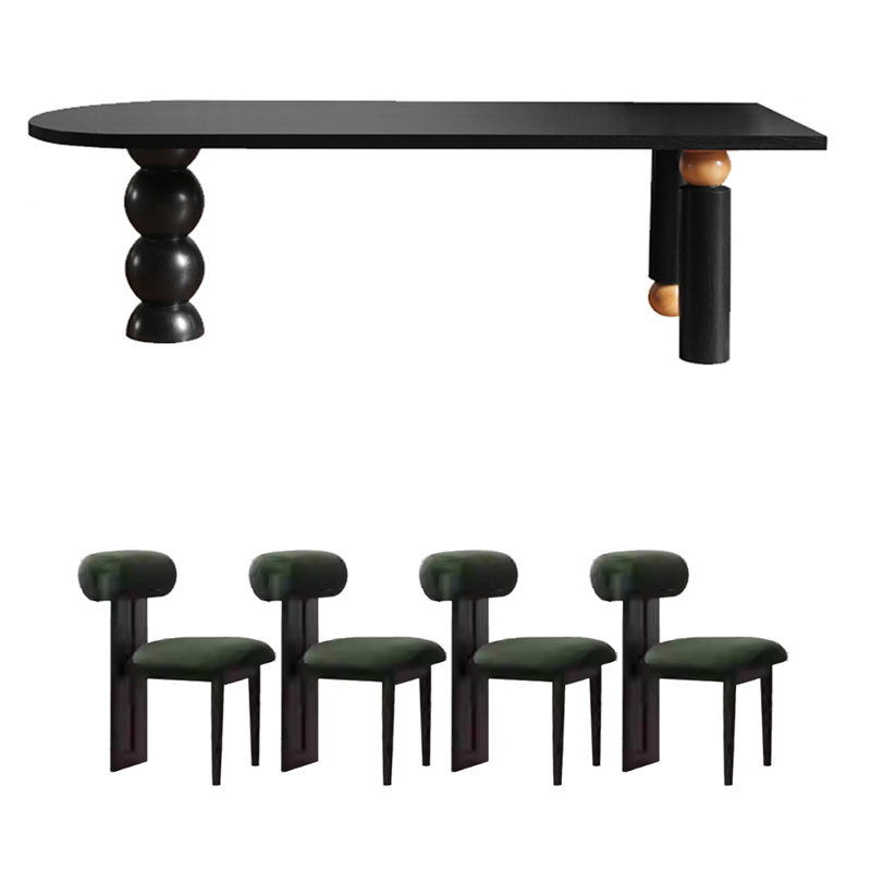 Ensemble de table de salle à manger Creative, H 29,53 po x L 86,61 po x l 35,43 po, 5