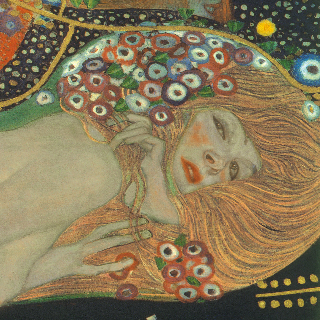 Leinwandbild Sea Serpents III von Gustav Klimt