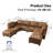 Modular Sectional Sofa With Storage, Modern Brown Faux Leather, Reversible Chaise, U Shaped Couch For Living Room, Waterproof & Easy Clean, 6 Seats With 2 Ottomans