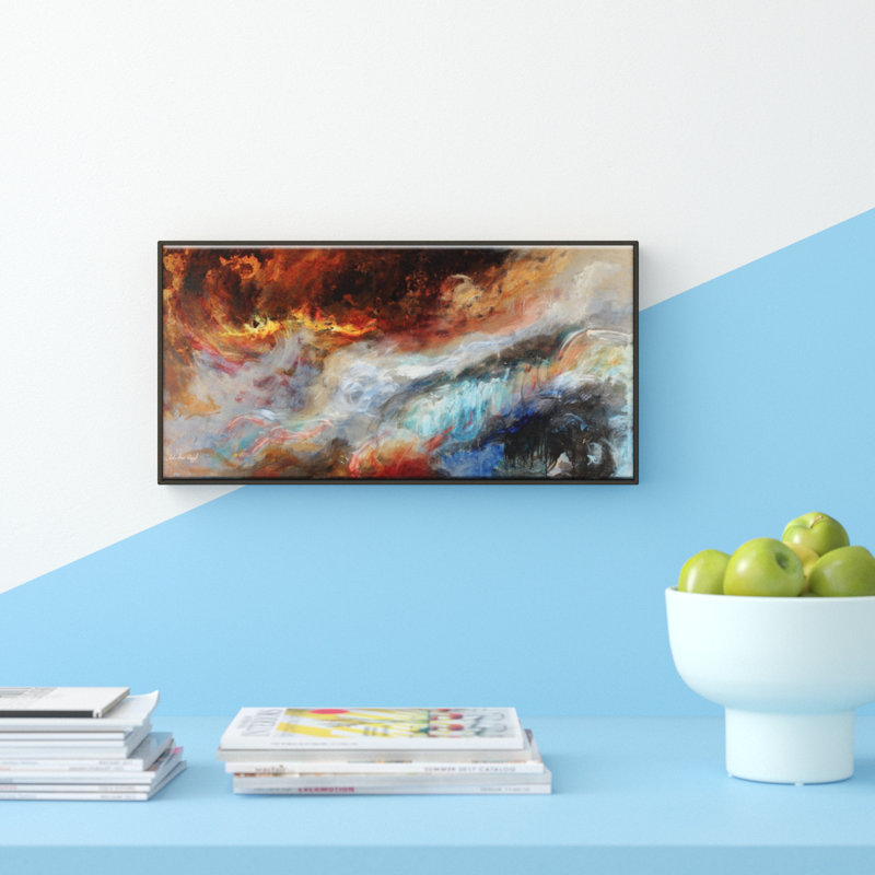 John Louis Lloyd - Painting on Canvas, 31cm H x 61cm W, Black Floater Frame