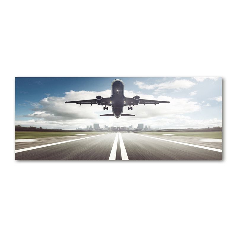 The Plane Is Starting - Wrapped Canvas Print