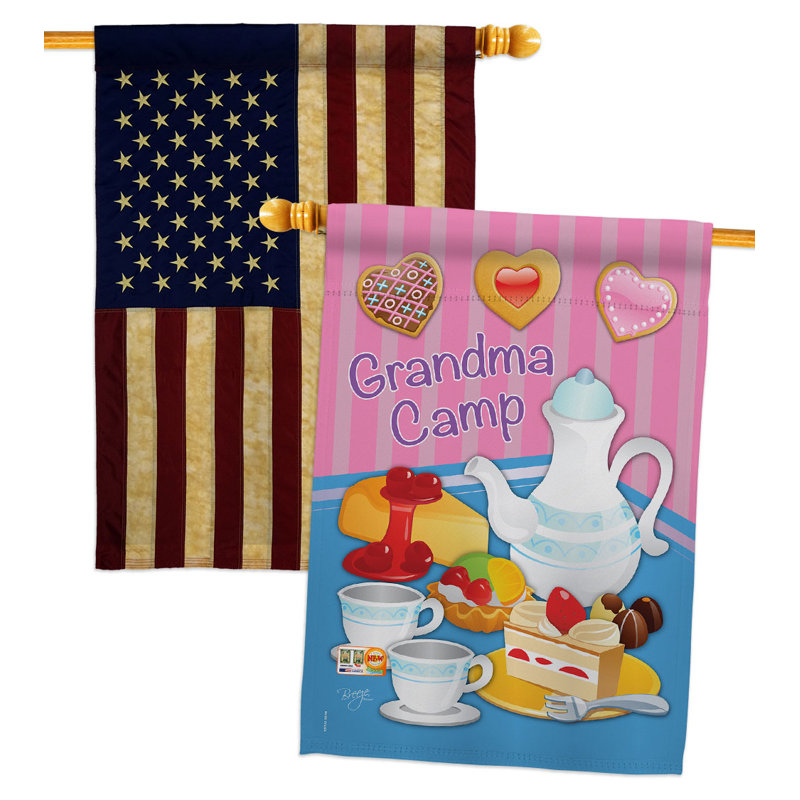 Drapeau de maison décoratif à 2 côtés en polyester / mélange de polyester 40 x 28 po