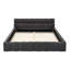 Grand cadre de lit tapissier grand avec tissu épais, lit plateforme grand format en chenille avec tête de lit et structure solide. Aucun sommier tapissier requis-363280412-363280403
