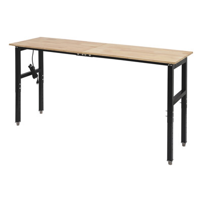 Adjustable Workbench With Power Outlets (Adjustable Height Range: 80-99.8Cm/31.5-39.3In)