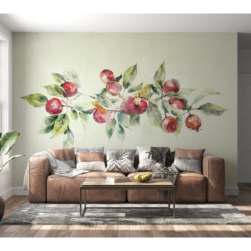 Murale pelez et collez Cimone, L 173 po x L 124 po, Vert
