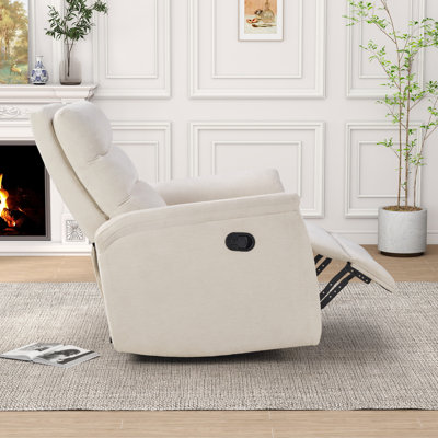  Fauteuil inclinable manuel pivotant et berçant de 34,6 po de largeur