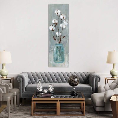 Stalks Of Cotton II by Carol Robinson - Panoramic Print on Canvas