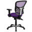 Chaise de bureau ergonomique en filet à dossier moyen avec accoudoirs réglables Siyer-33351263-53663816