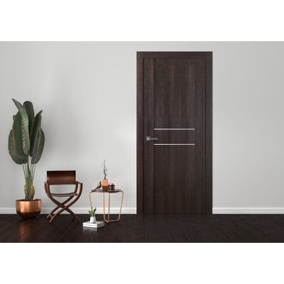 Solid + Manufactured Wood Paneled without Installation Hardware Kit Slab Door
