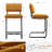 Ambrine Low Back Tufted Velvet Upholstered Counter/Bar Stool with Steel Sled Frame-89351468-89351472
