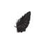 Feather Wall Decor, Black, Metal-1460234321