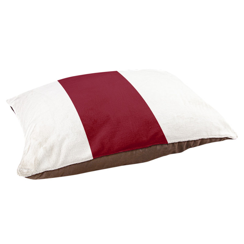Coussin Louisville, Milieu marron / blanc, Très grand (l 50 po x P 40 po x H 7 po)