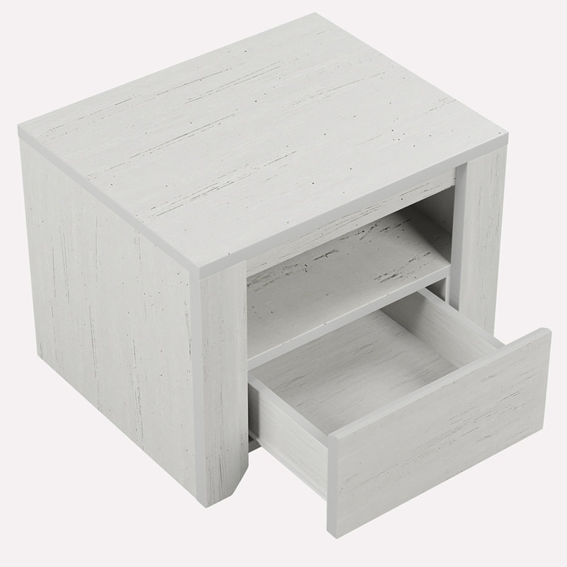 Table de chevet en bois manufacturé Bassima