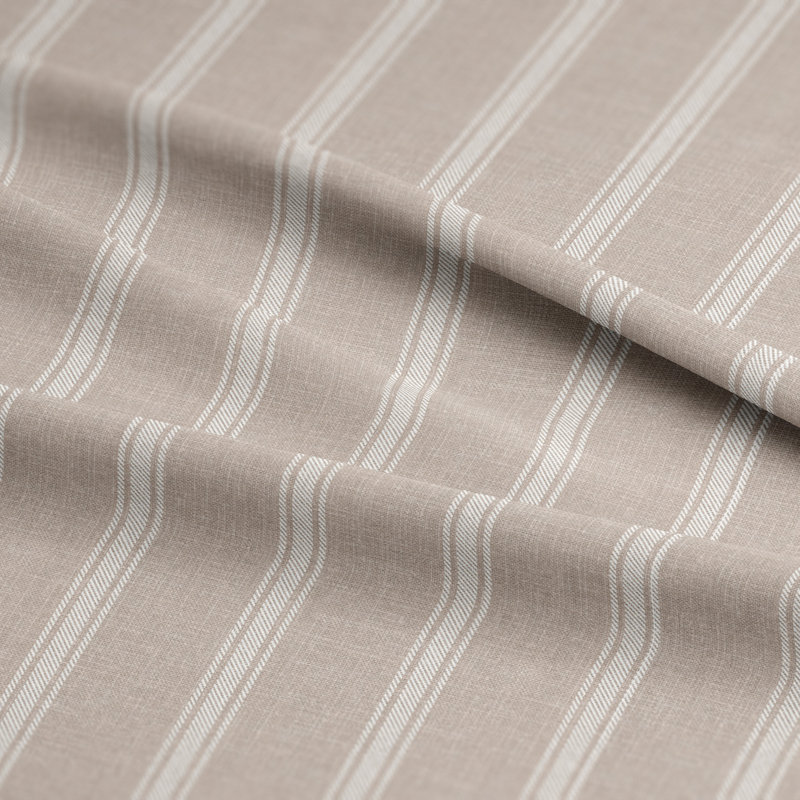 Shay Broad Ticking Stripe Natural Cotton Bedskirt, 18", Twin